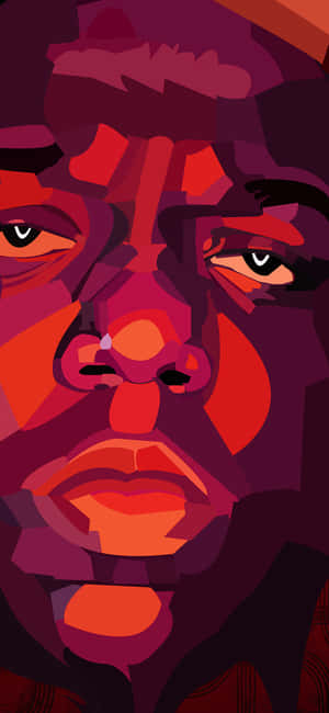 Notorious B.i.g Red Pop Art Wallpaper