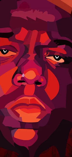 Notorious B.i.g Red Pop Art Wallpaper