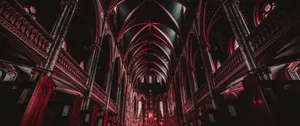 Notre Dame Cathedral Edited Gothic Interior Wallpaper