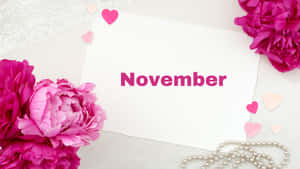 November Desktop Pink Flowers Wallpaper