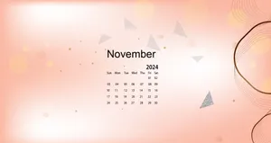 November2024 Calendar Abstract Design Wallpaper