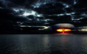 Nuclear Explosion Over Ocean Wallpaper