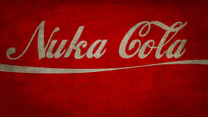 Nuka Cola Logo On A Red Background Wallpaper