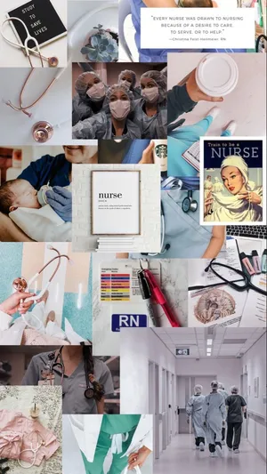 Nurse Aesthetic Collage.jpg Wallpaper