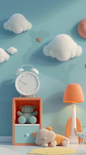 Nursery Room Decorand Toys Wallpaper