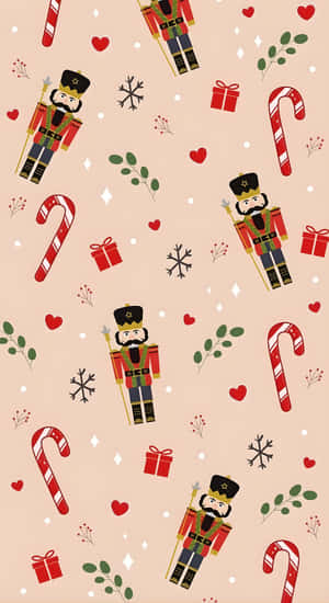 Nutcracker Holiday Pattern Wallpaper