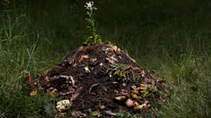 Nutrient-rich Compost Heap In A Garden Wallpaper