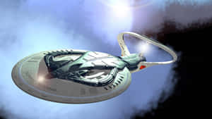 Nx-01 Enterprise Encounters A Mysterious Vessel Wallpaper