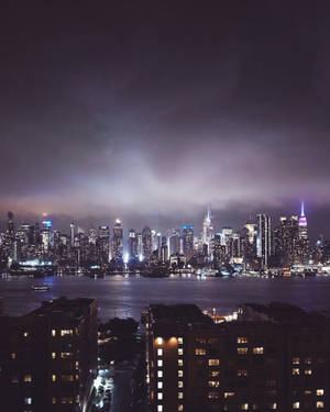 Nyc Skyline Before A Storm Wallpaper