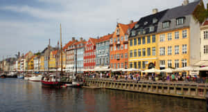 Nyhavn Copenhagen Colorful Facade Wallpaper