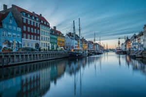 Nyhavn Morning Hdr Blue Hour Wallpaper