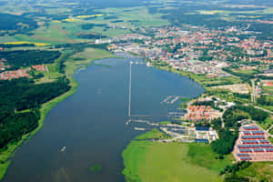 Nykoping Aerial View Sweden Wallpaper