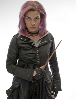 Nymphadora Tonks Witchwith Wand Wallpaper