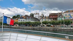 Nyon Lakefront Viewfrom Boat Wallpaper