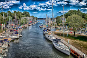 Oakville Marina Sunny Day Wallpaper