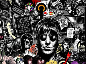 Oasis Band Aesthetic Collage Wallpaper