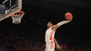 Obi Toppin Dunking Basketball Wallpaper