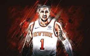 Obi Toppin New York Basketball Art Wallpaper