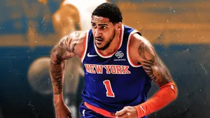 Obi Toppin New York Basketball Player Wallpaper