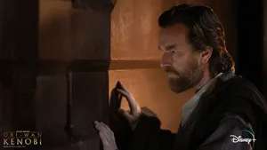 Obi Wan Kenobi Behind Door Wall Wallpaper