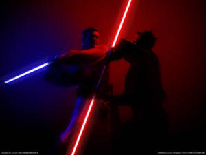 Obi Wan Kenobi Defeats Darth Maul Wallpaper