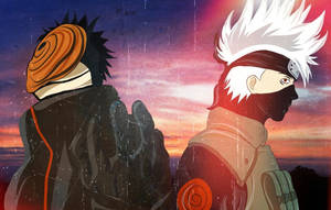 Obito And Kakashi, Facing The Future Together Wallpaper