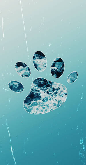 Ocean Water Paw Print Wallpaper