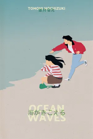 Ocean Waves Minimalist Poster Wallpaper