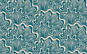 Ocean Waves Pattern Background Wallpaper