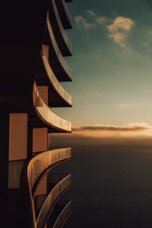 Oceanfront Structure With Dope Tumblr Balconies Wallpaper