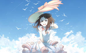 Ochaco Uraraka Pastel Blue Dress Wallpaper