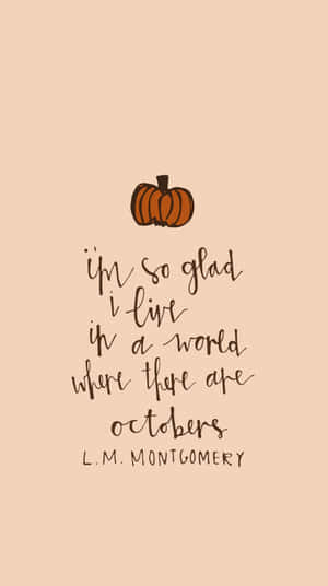 October Aesthetic Grateful Quote Wallpaper