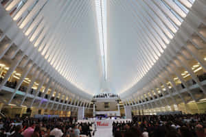 Oculus Interior Crowd Gathering Wallpaper