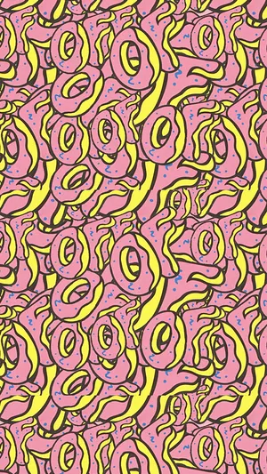 Odd Pink Donuts [wallpaper] Wallpaper