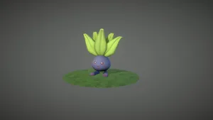 Oddish 3d Model Wallpaper