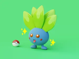 Oddish With Pokeball Wallpaper