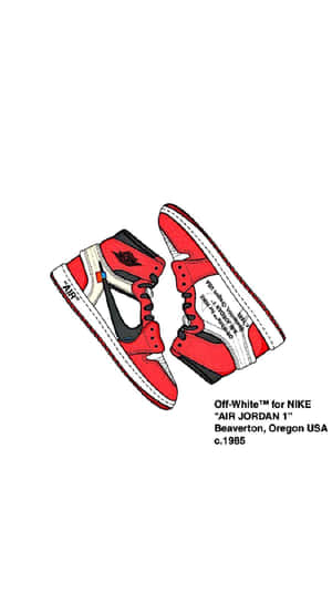 Off White Jordan 1 Splatter All Over Sneakers Wallpaper