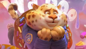Officer Clawhauser Dreamy Moment Wallpaper