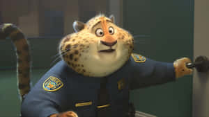 Officer Clawhauser In Zootopia Wallpaper