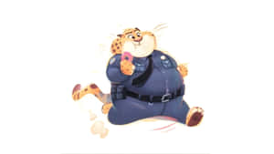 Officer Clawhauser Running Wallpaper