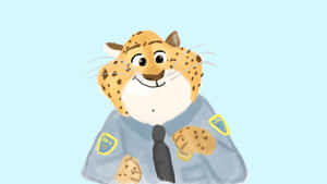 Officer Clawhauser Smiling Cheerfully Wallpaper