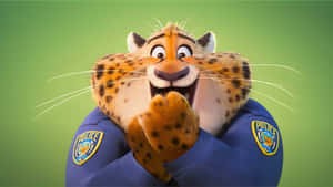 Officer Clawhauser Smiling Cheerfully Wallpaper