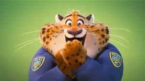 Officer Clawhauser Smiling Cheerfully Wallpaper