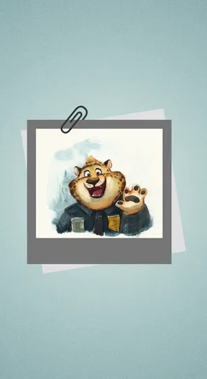 Officer Clawhauser Smiling Cheerfully Wallpaper