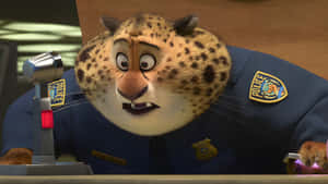 Officer Clawhauser Surprised Expression Wallpaper