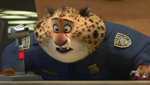 Officer Clawhauser Surprised Expression Wallpaper