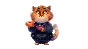Officer Clawhauser With Donut Wallpaper