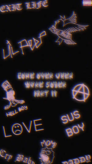 Official Logo Of Rapper Lil Peep Wallpaper