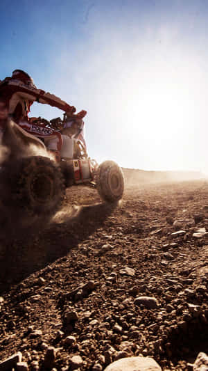 Offroad A T V Actionin Dust Wallpaper