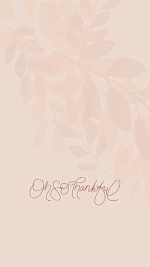 Oh So Thankful Pink Poster Wallpaper